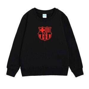 Logo FC Barcelona kids' sweatshirts Unisex black and red
